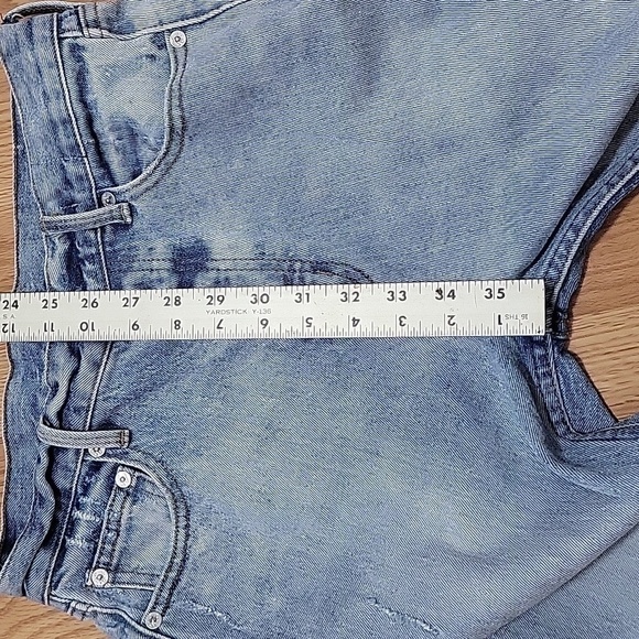 Gap womens high waisted crop distressed button fly jeans - Picture 6 of 7